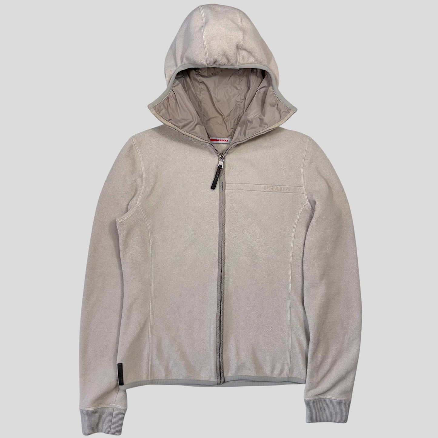 Prada Sport 2006 Spellout Logo Balaclava Fleece Jacket - M