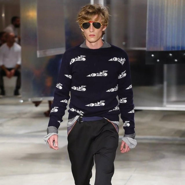 Prada Milano SS16 Runway Colourblock Technical Polyester  Trousers - IT48