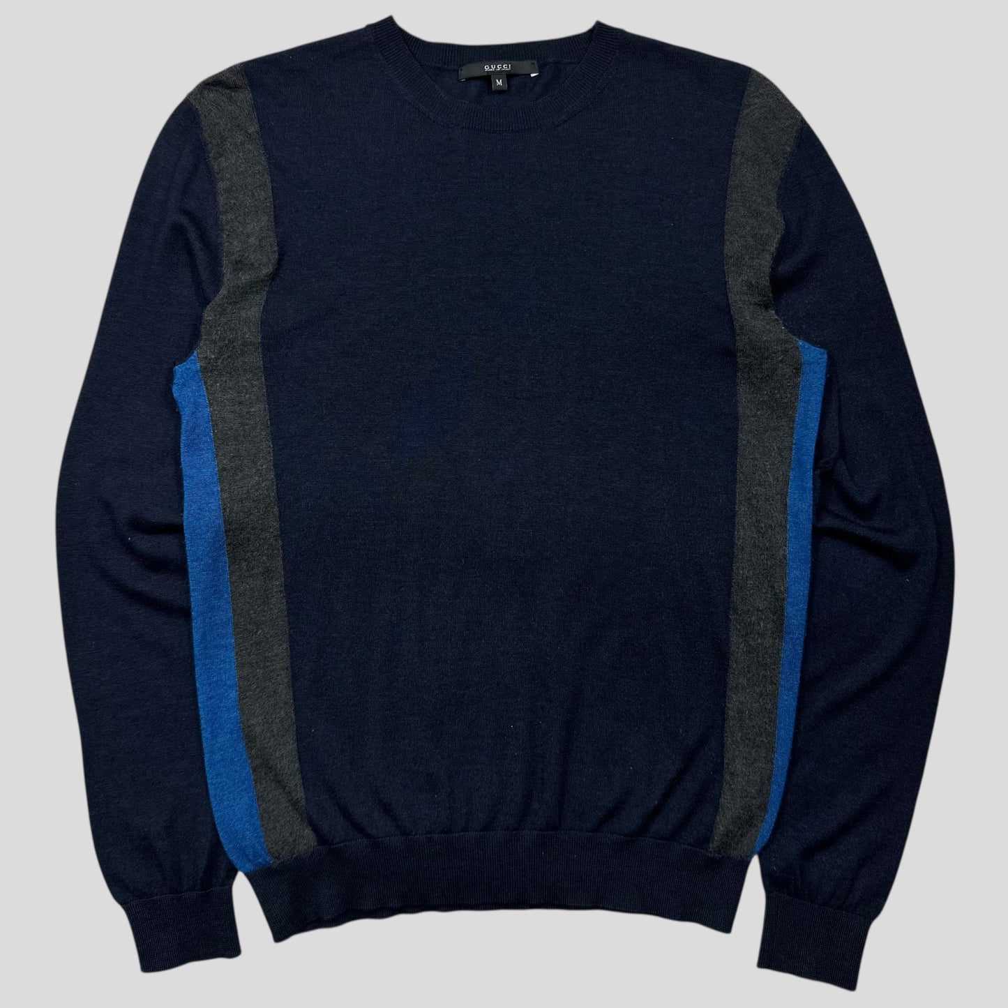 Gucci Superfine Silk & Cashmere Lightweight Panelled Knit - M