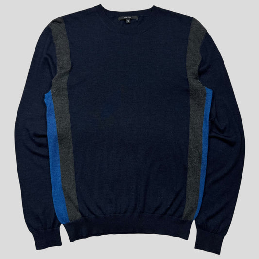Gucci Superfine Silk & Cashmere Lightweight Panelled Knit - M