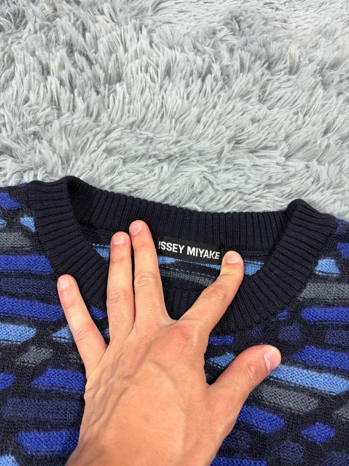 Issey Miyake 1992 3D Zigzag Heavyweight Knit Jumper - M/L