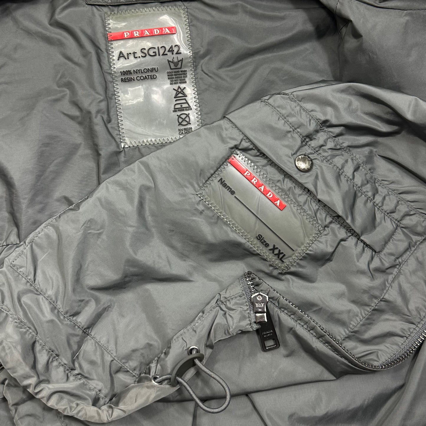 Prada Milano 2014 Nylon PU K-way Windbreaker Jacket - IT56 (XL/XXL)