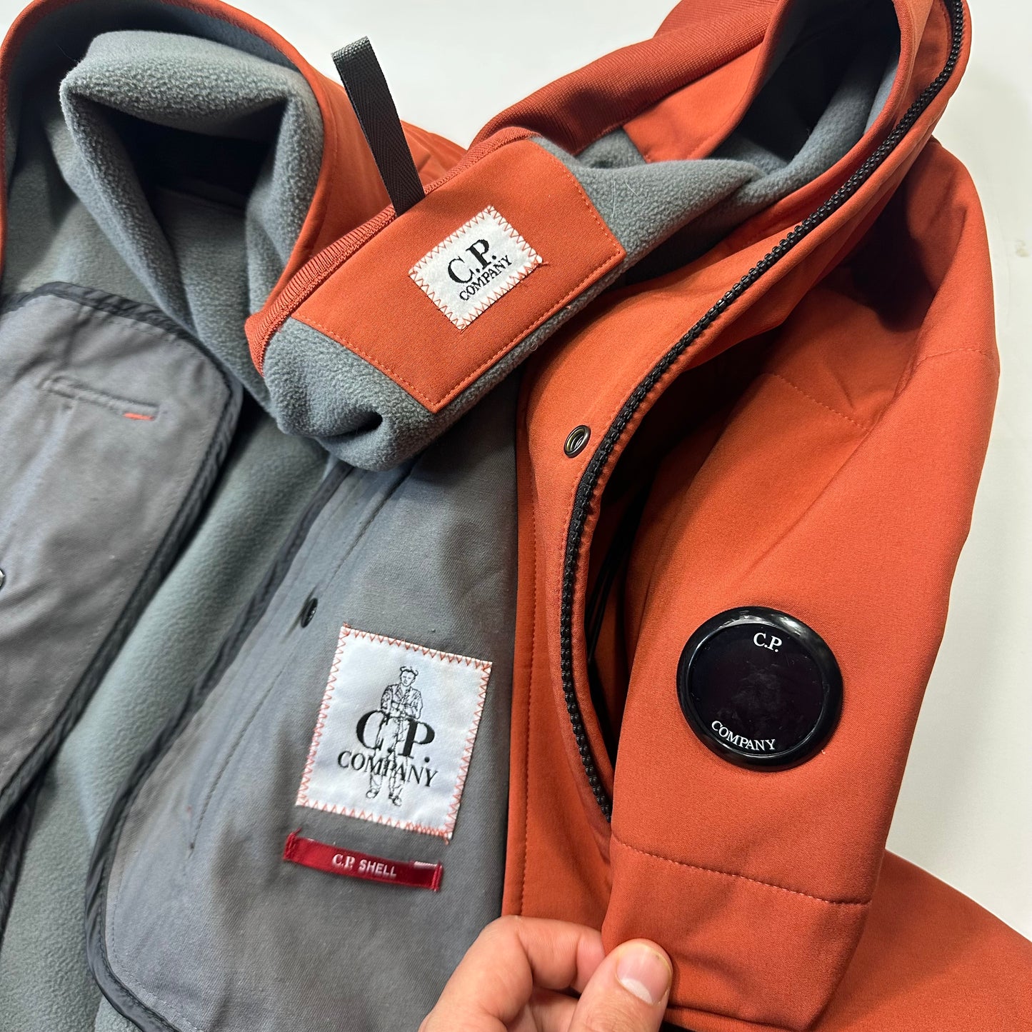 CP Company Orange Soft Shell Lens Bomber Jacket - IT48 (M)