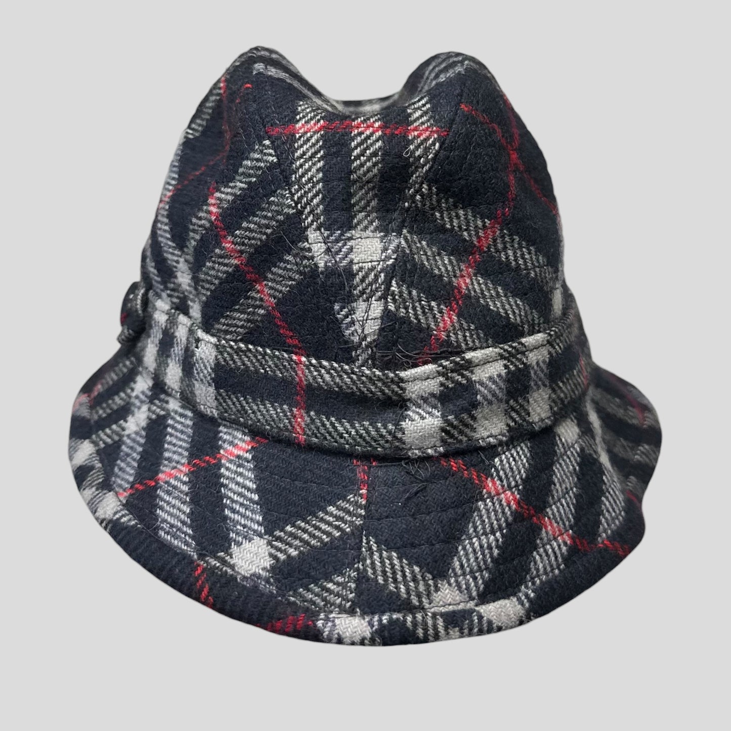 Burberrys 1980’s Nova Check Trilby Wool Bucket Hat - M/L