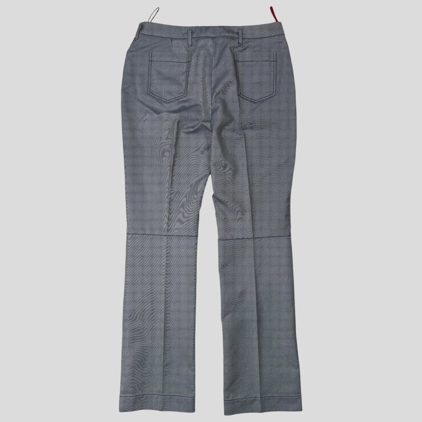 Prada Sport AW00 Textured Two-Tone Pleated Trousers - IT42