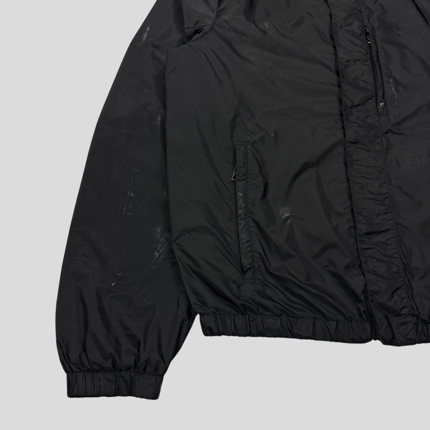 Prada Milano 2017 Triangle Plaque Logo Nylon Windbreaker Jacket - IT50