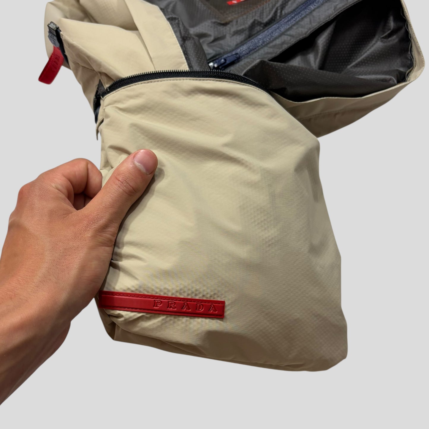 Prada Sport AW00 Goretex Backpack Strap Packable Bag Jacket - M/L