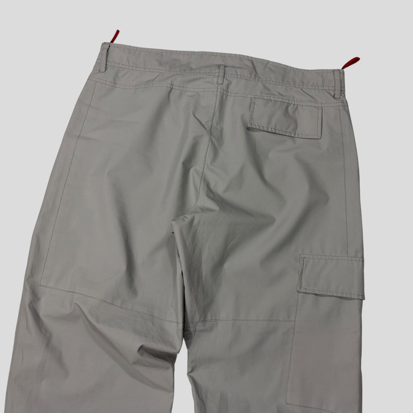 Prada Challenge 2003 Goretex Red Logo Cargo Trousers - IT52