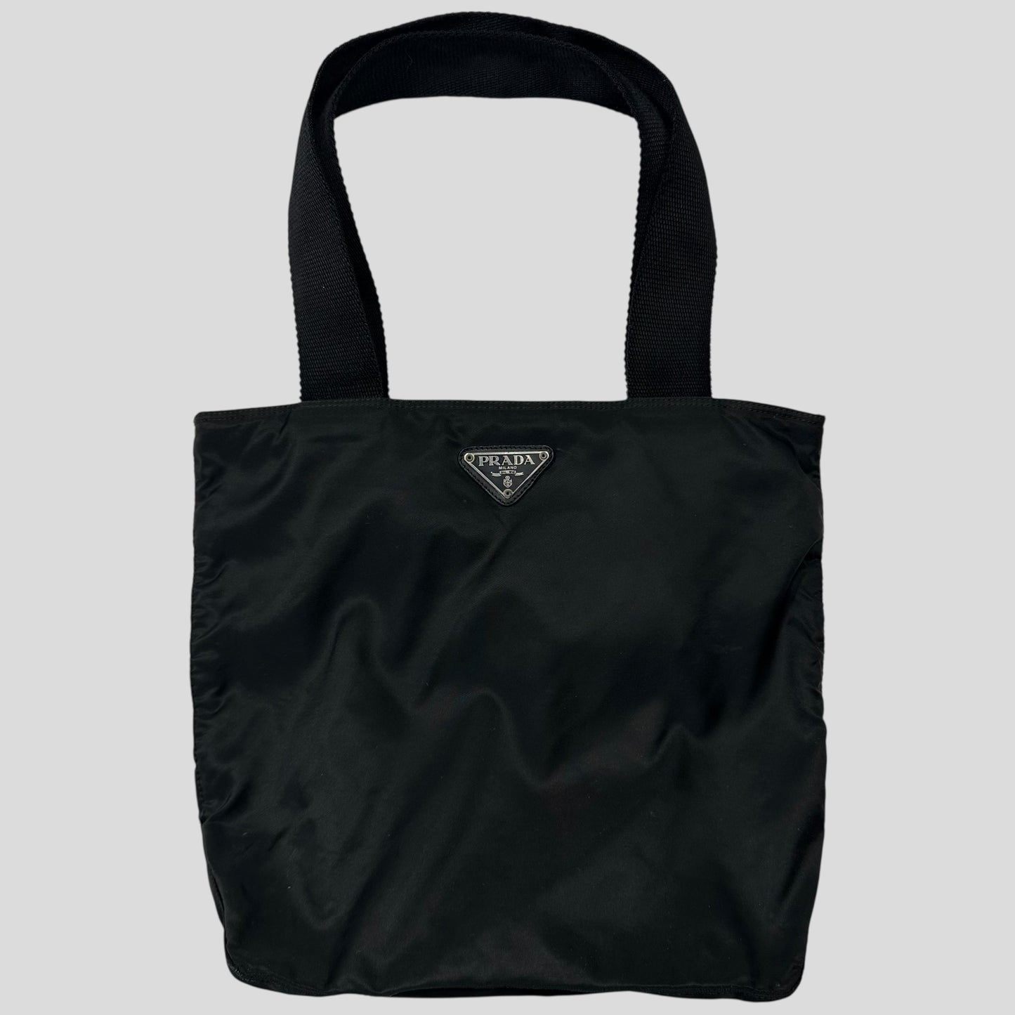 Prada Milano 90’s Black Nylon Tote Bag