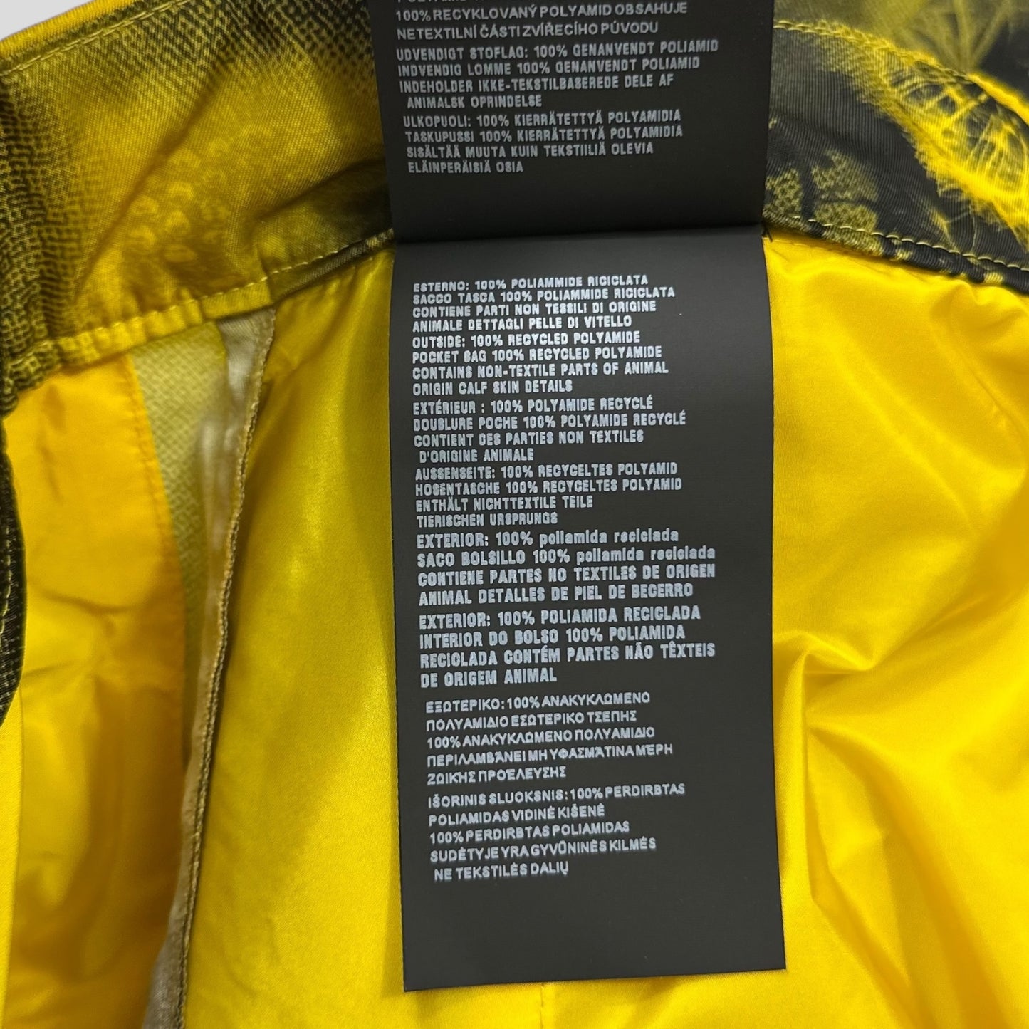 Prada x Raf Simons 2022 Re-Nylon Wolf Print Baggy Bermuda Shorts