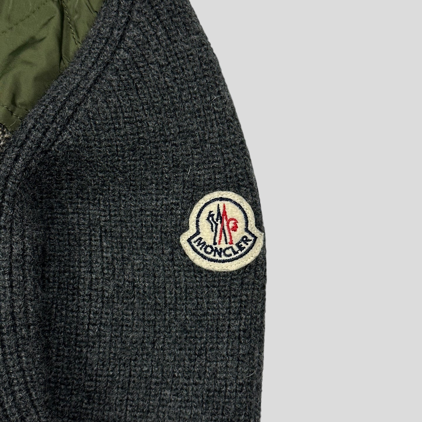 Moncler Wool & Nylon Maglione Tricot Cardigan Jacket - L (M)