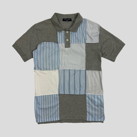 CDG Homme 2008 Striped Panelled Polo - S