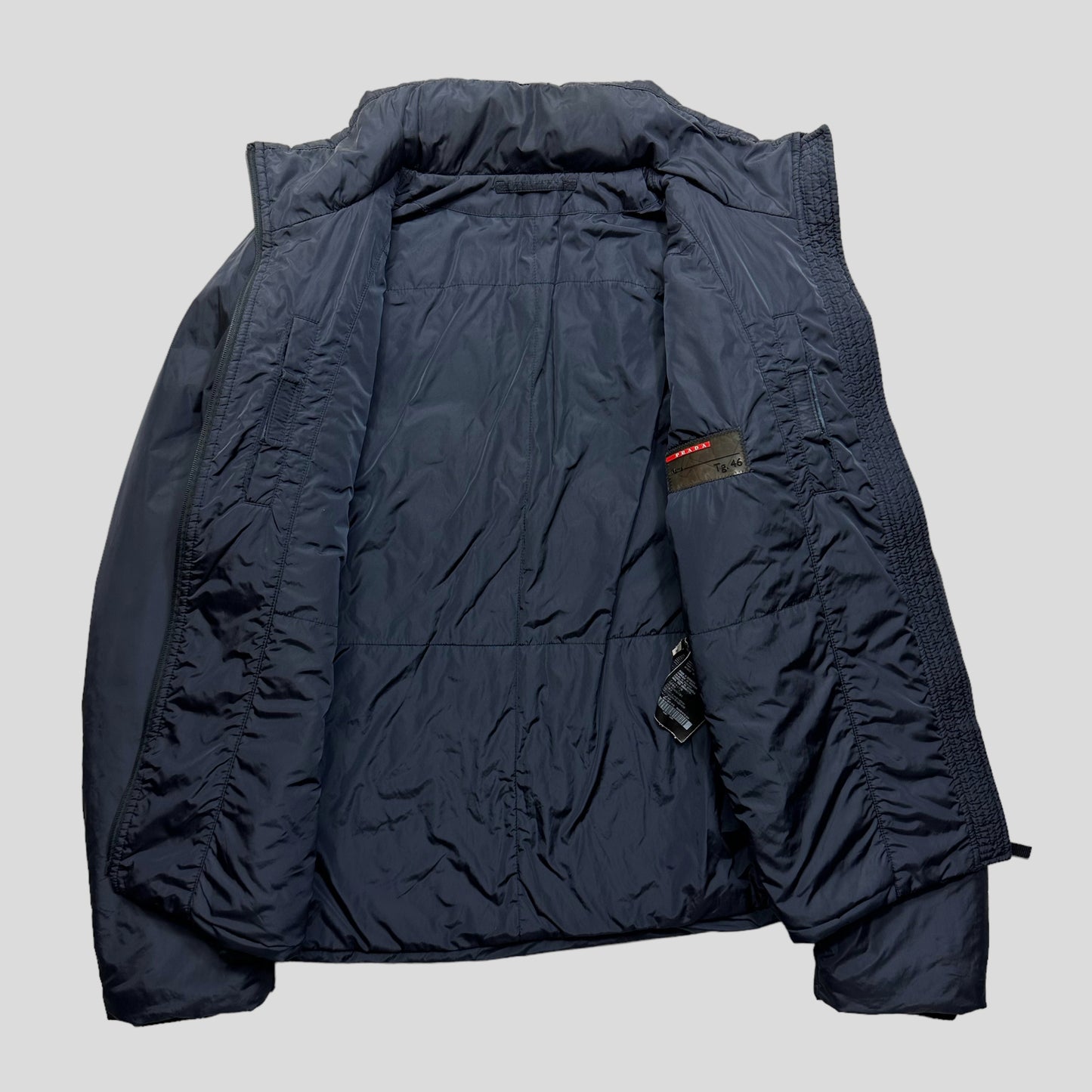 Prada Sport 2012 Black Tab Nylon Padded Jacket - IT46