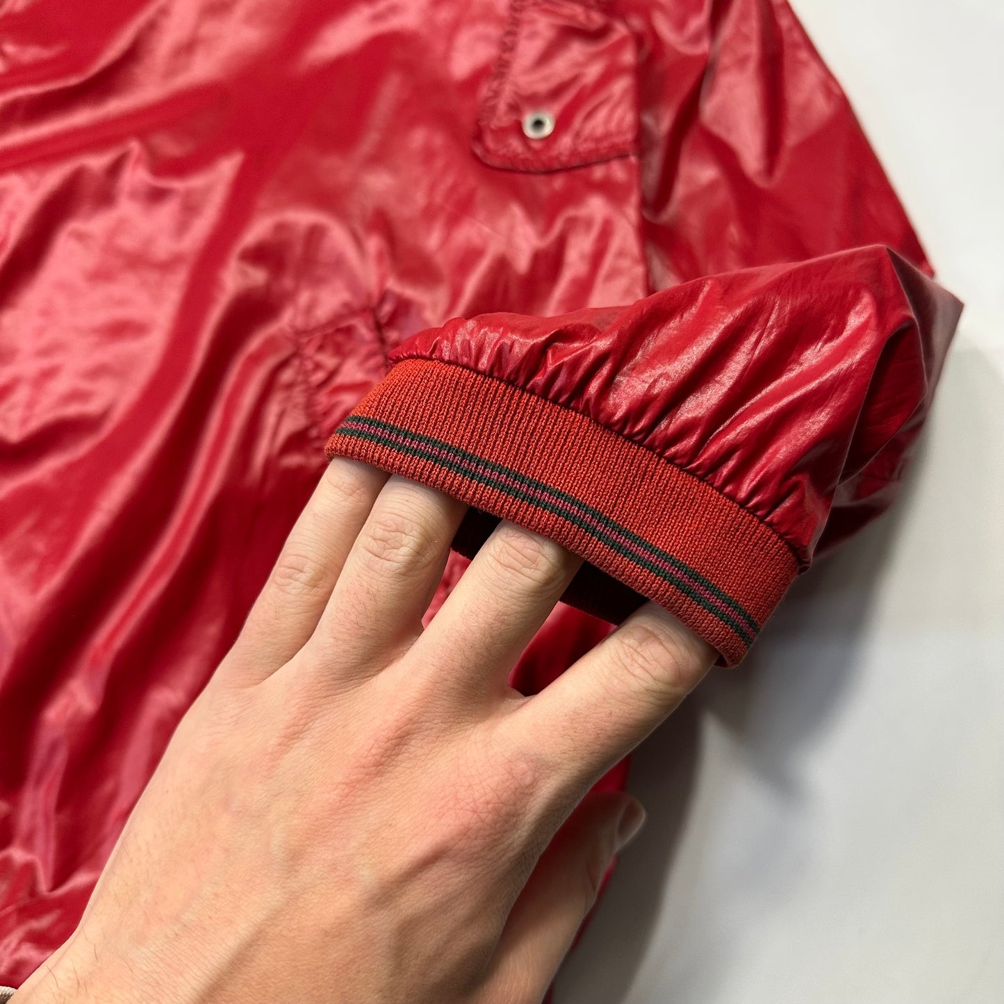 Gucci 2009 Gloss Nylon Prismatic Bomber Jacket - IT54 (L/XL)