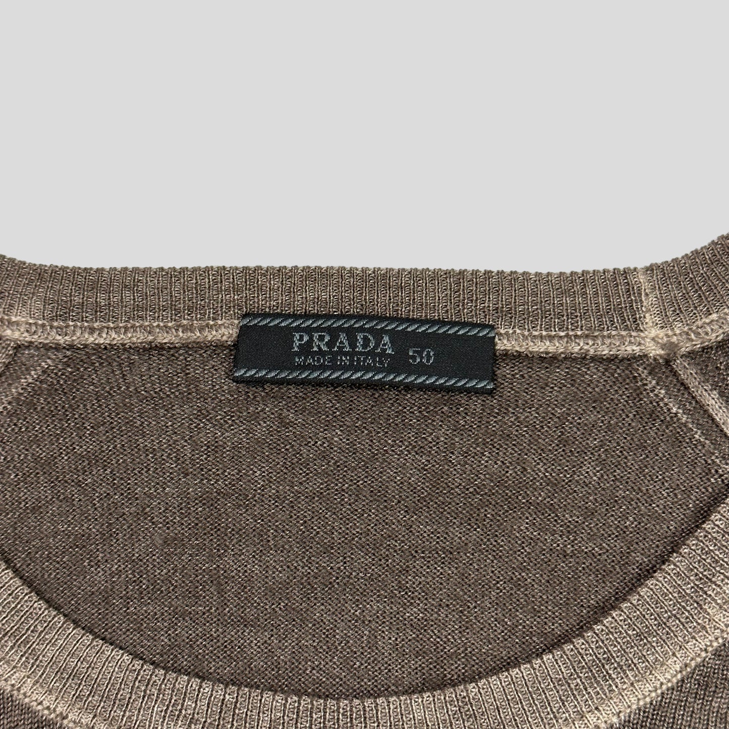 Prada Milano 00’s Silk Blend Shortsleeve Jumper - M