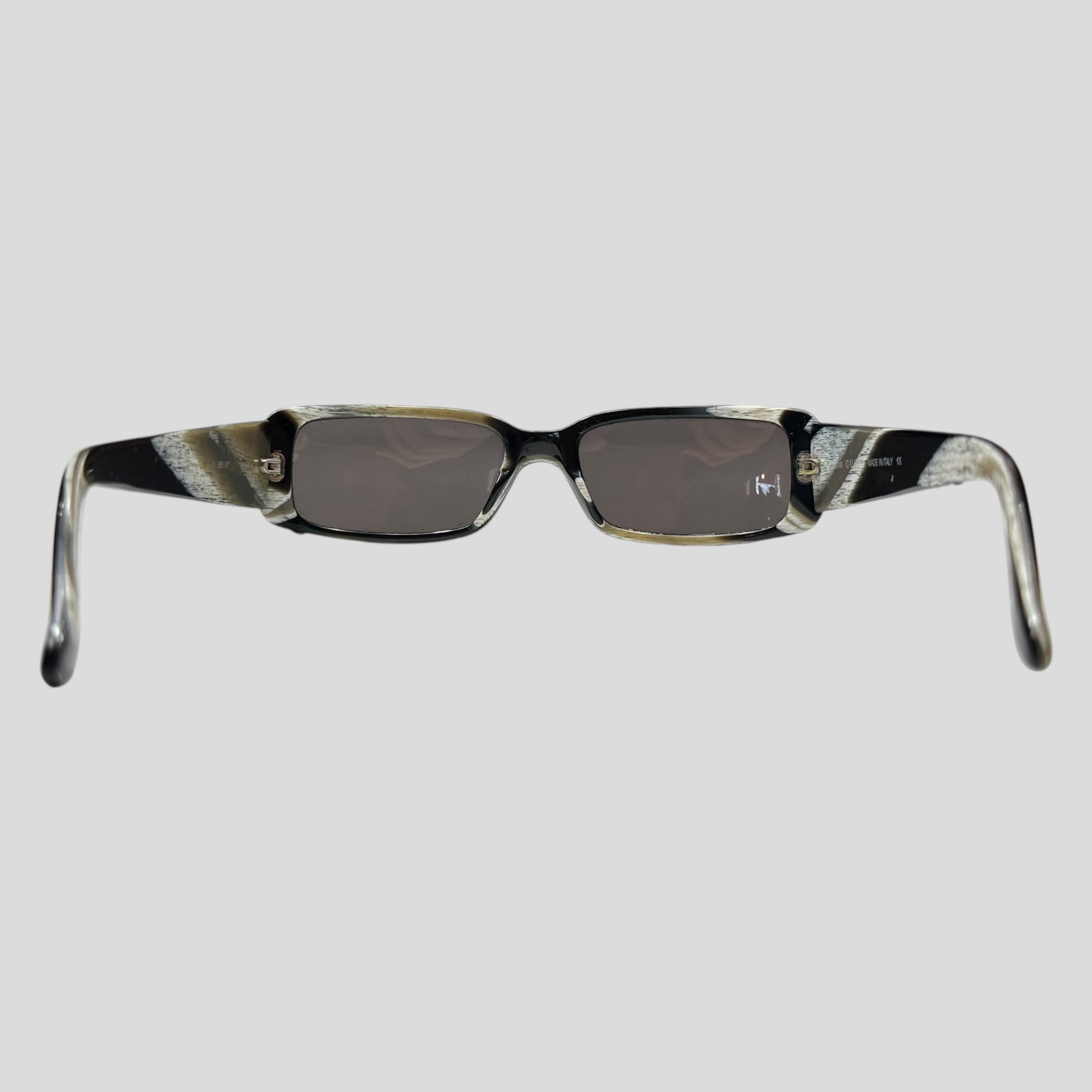 Gucci by Tom Ford 00's Zebra Print GG Logo Square Sunglasses