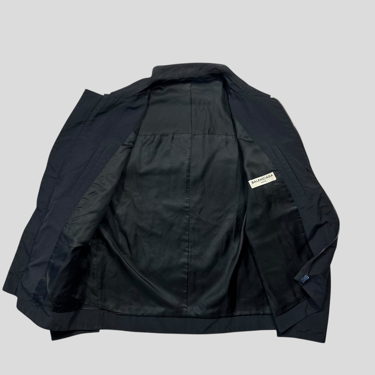 Balenciaga SS15 Wool Pocket Gabardine Nylon Work Jacket - M