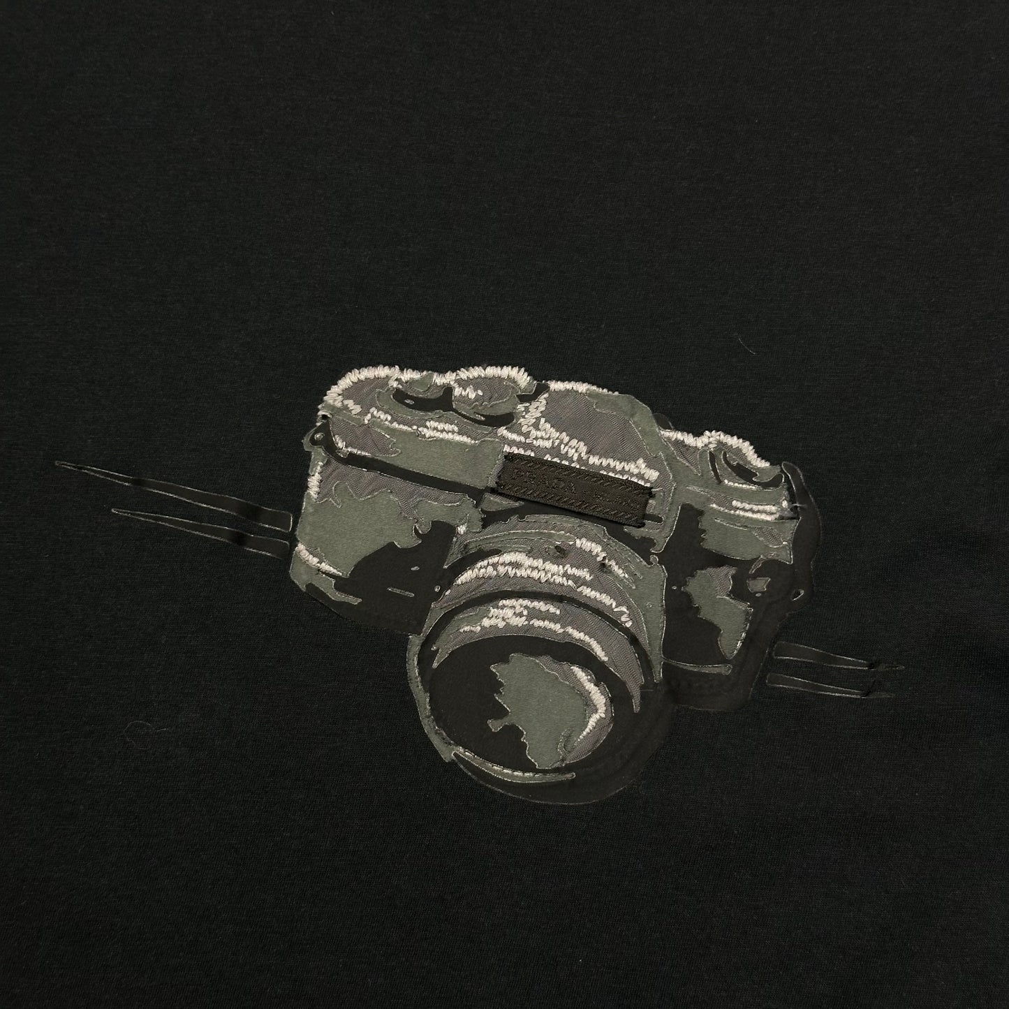 Prada 2013 Camera Appliqué Logo T-shirt - S