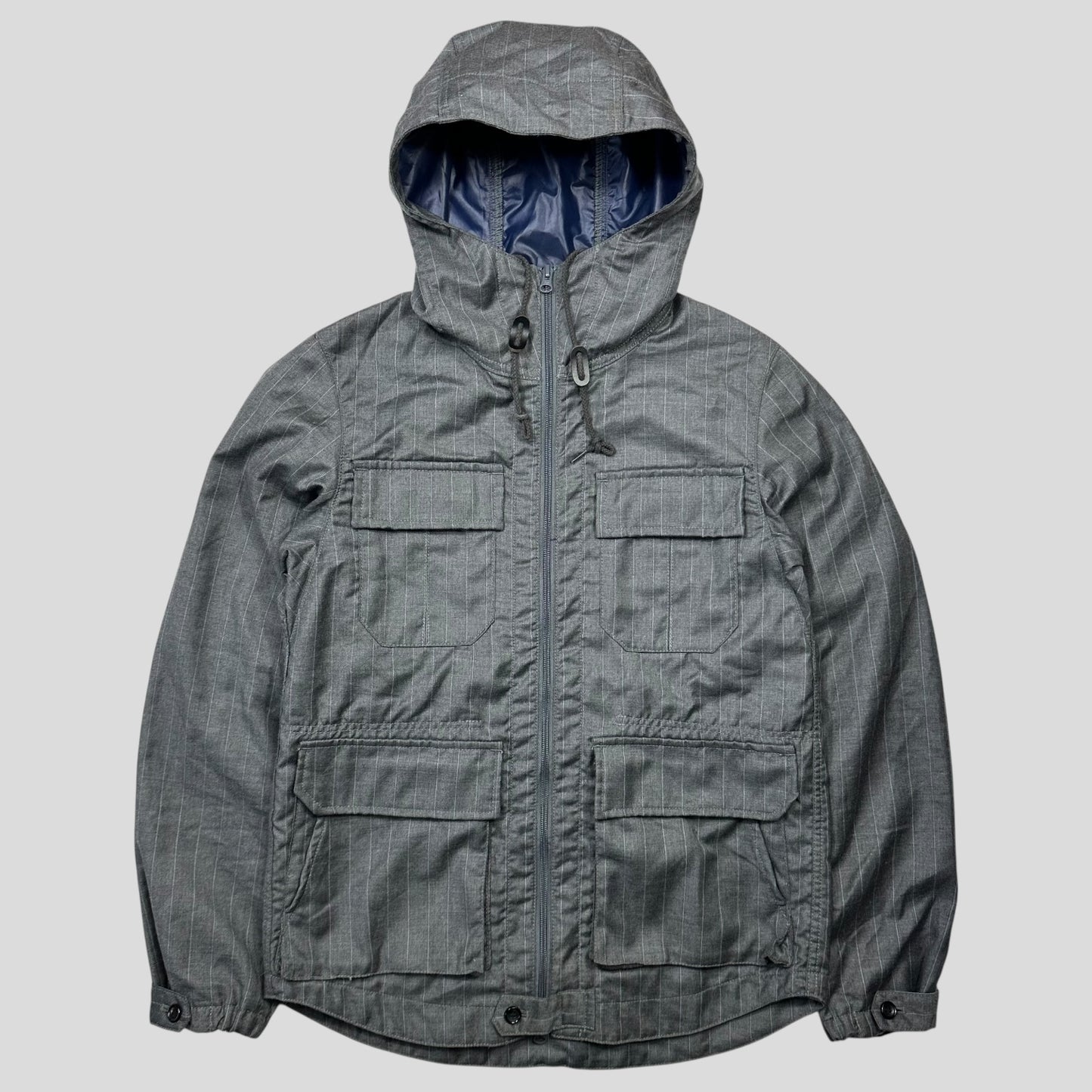 Comme Des Garçons Homme 2011 Pinstripe Weatherproof Wool Jacket - S