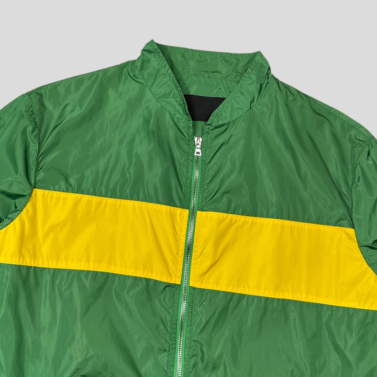 Prada Milano SS00 Apple Green Nylon Panelled Windbreaker Jacket - IT54 (L)