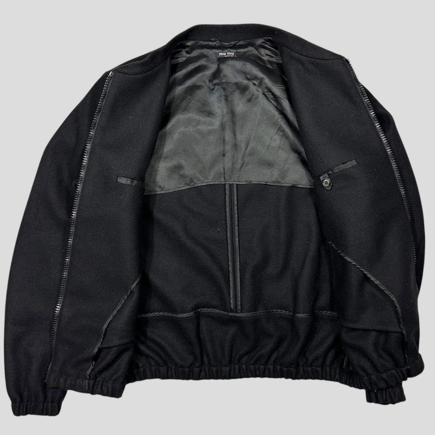 Miu Miu 2008 Wool & Nylon Boxy Bomber Jacket - IT48 (M/L)