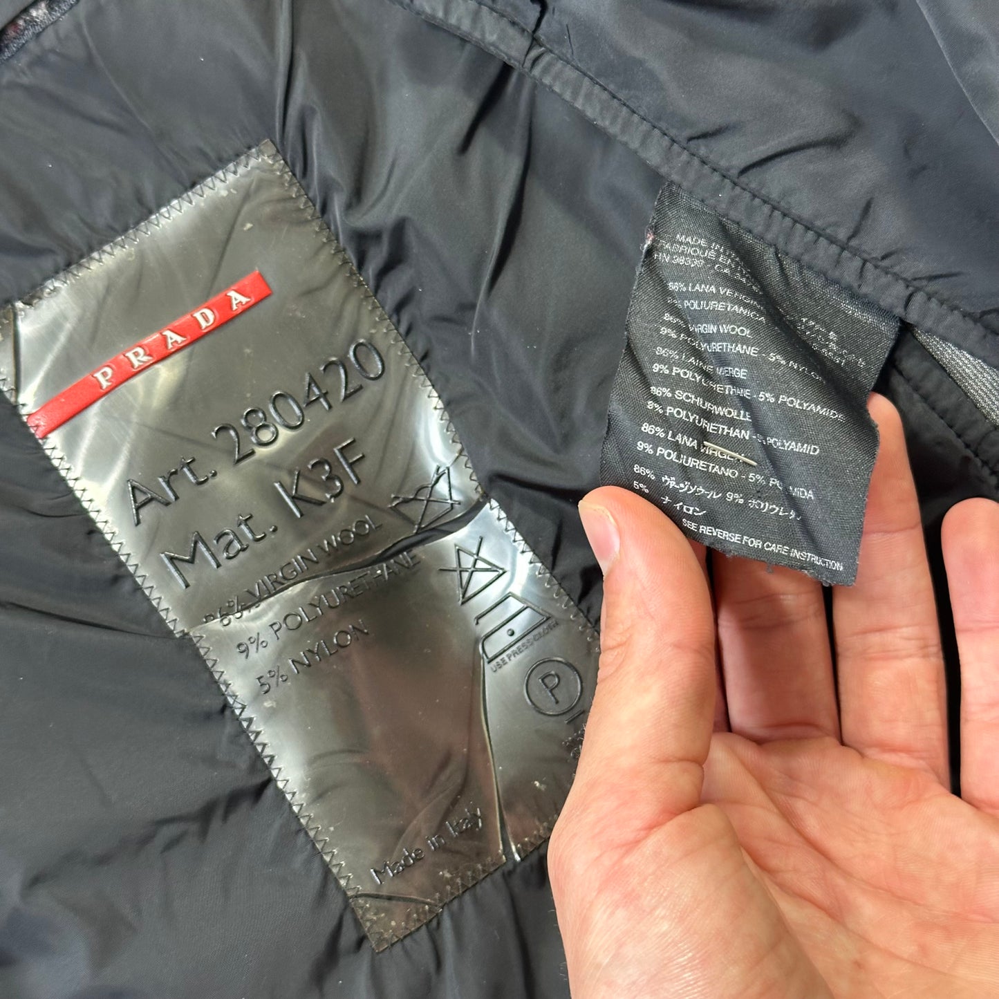 Prada Sport 00’s 3 in 1 Goretex Wool & Nylon Military Jackets - S/M