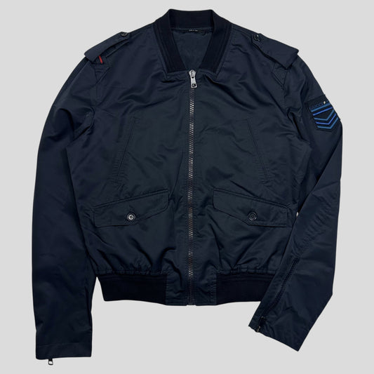 Gucci 2008 Military Web Stripe Navy Logo Jacket - IT50 (M/L)