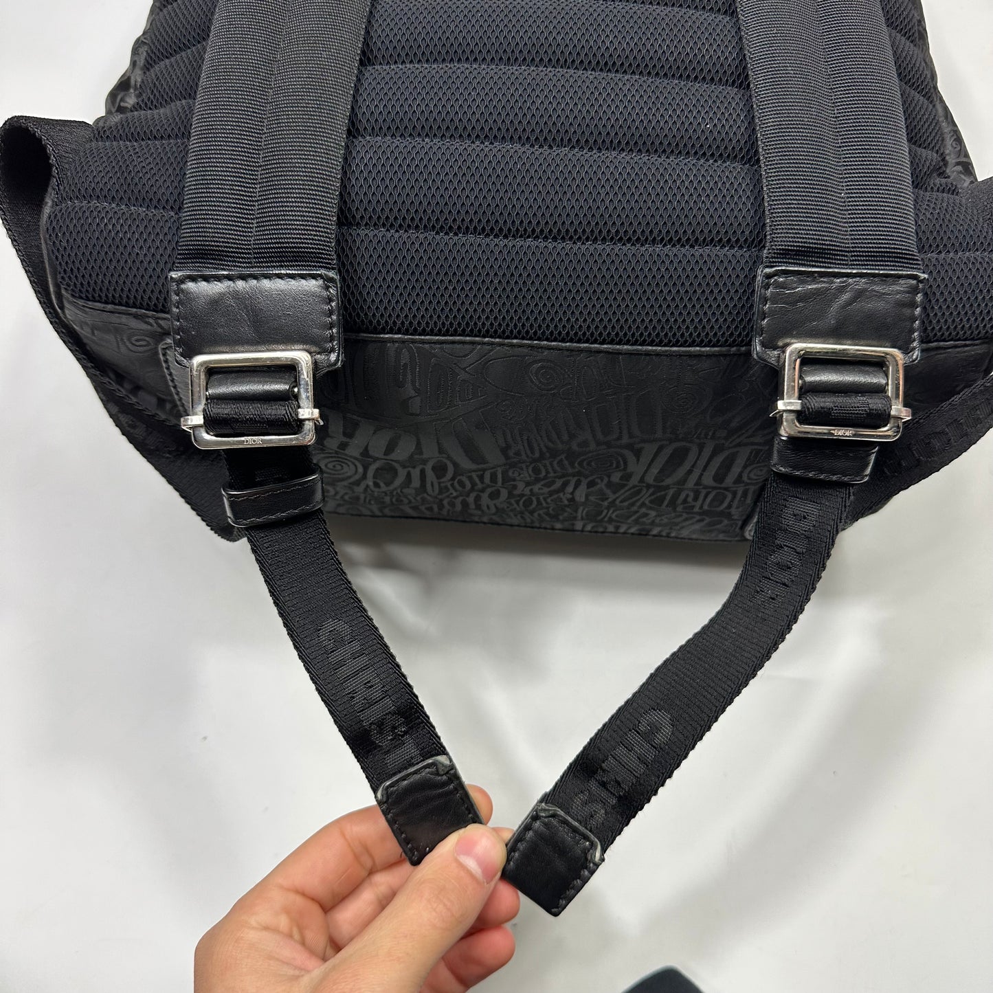 Dior x Stussy 2020 Riders Monogram Logo Nylon Backpack