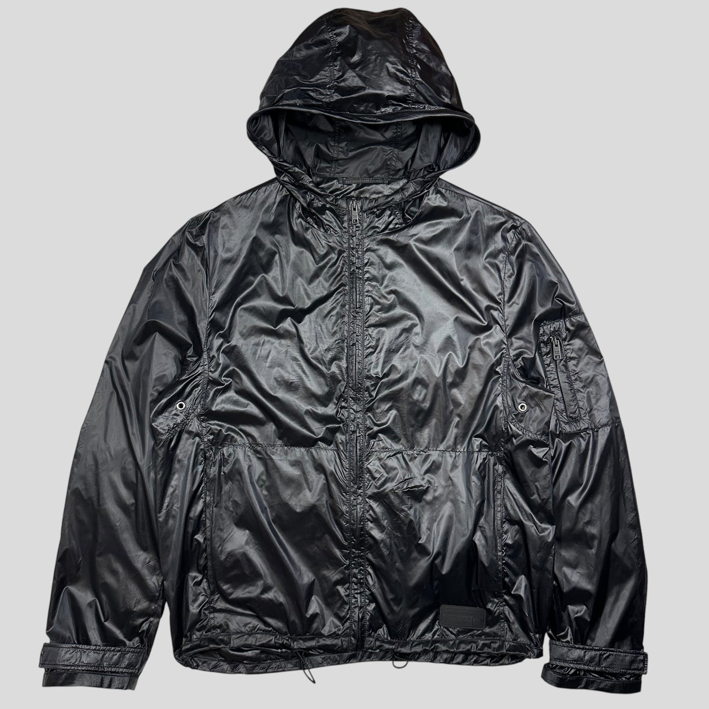 Prada Milano 2017 Rubberised Race Logo Technical Windbreaker - IT50
