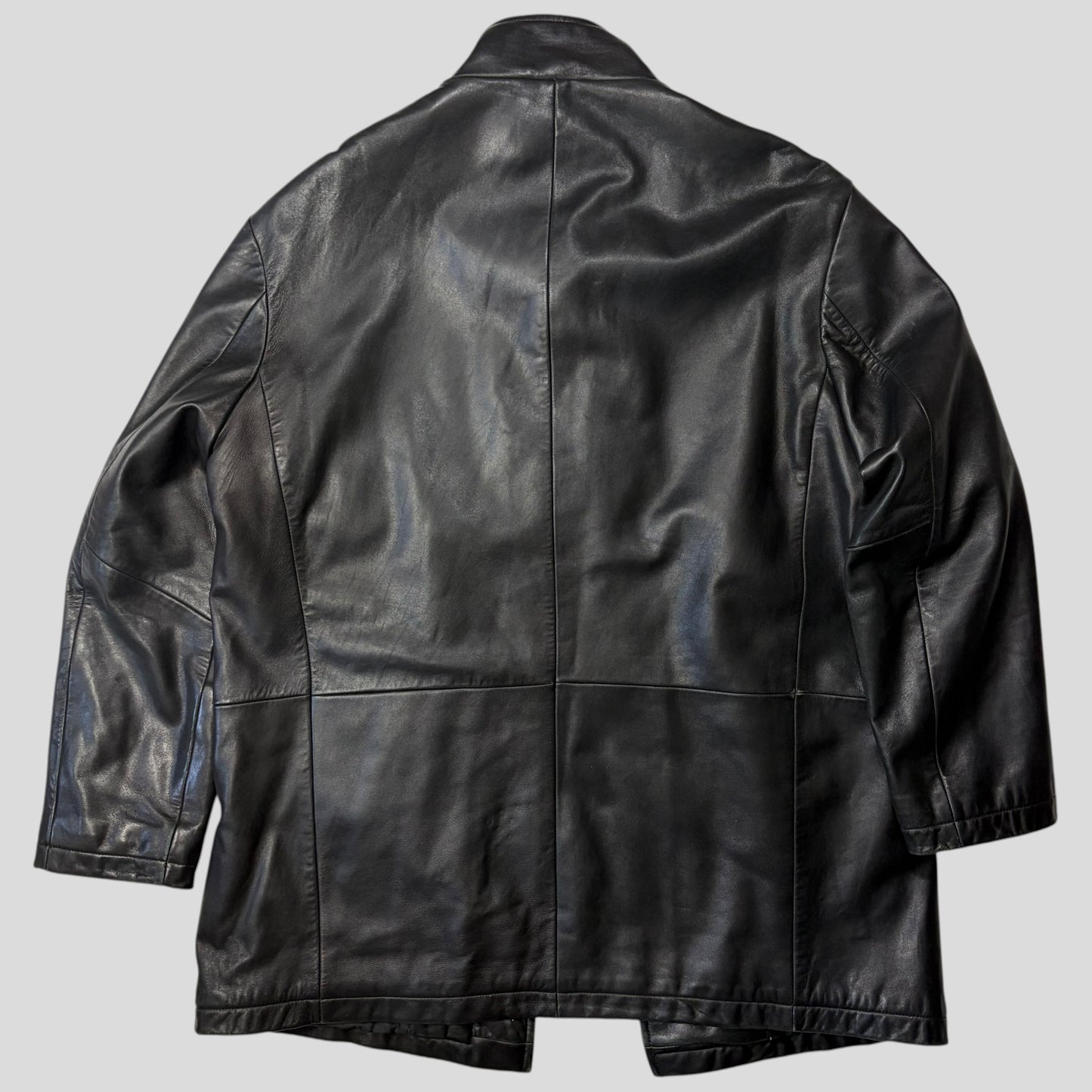 Hugo Boss 90’s Modular 2 in 1 Lambskin Leather Trench Coat - XL