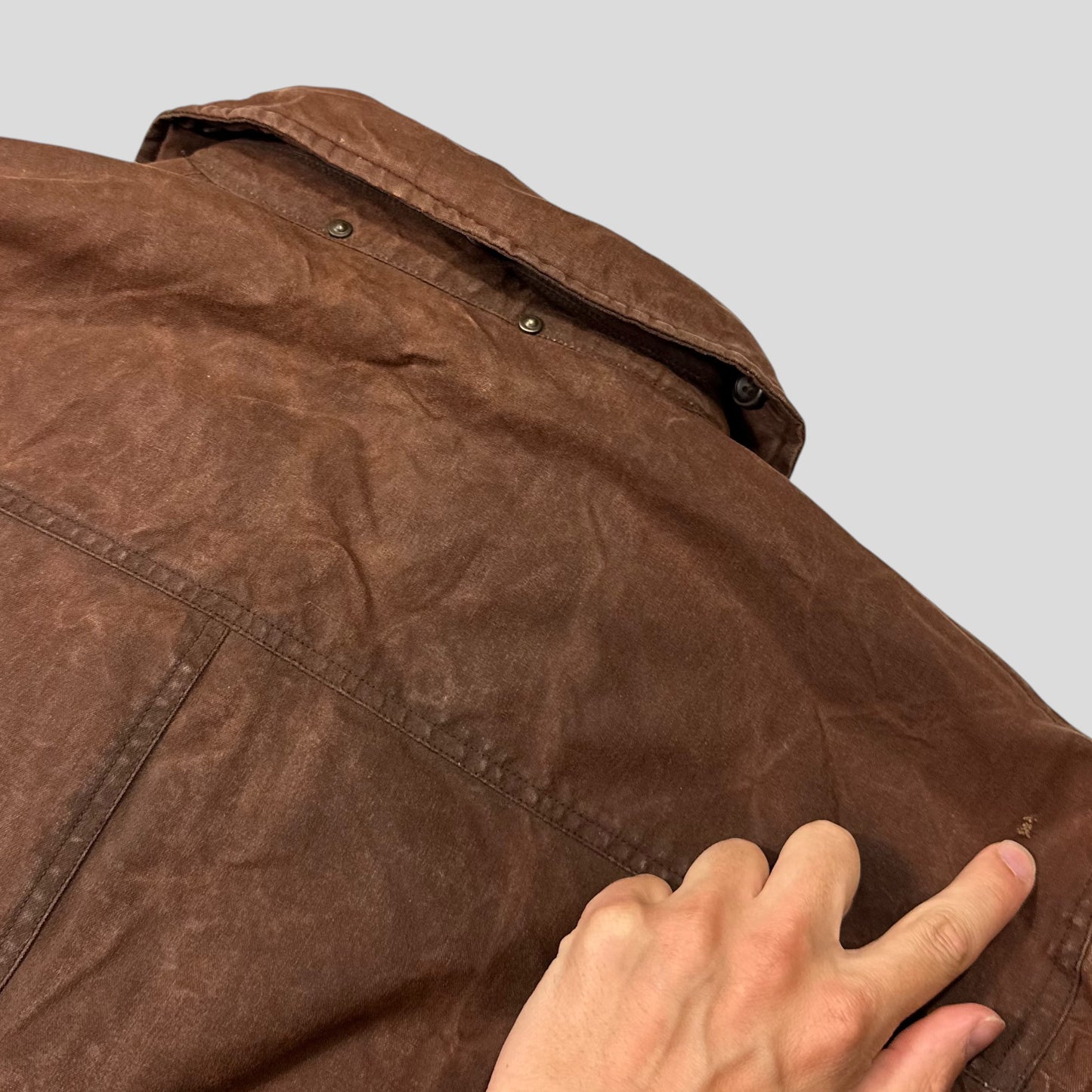 CP Company 1994 Waxed Heavy Cotton Flannel Lined Work Jacket - IT48 (L/XL)