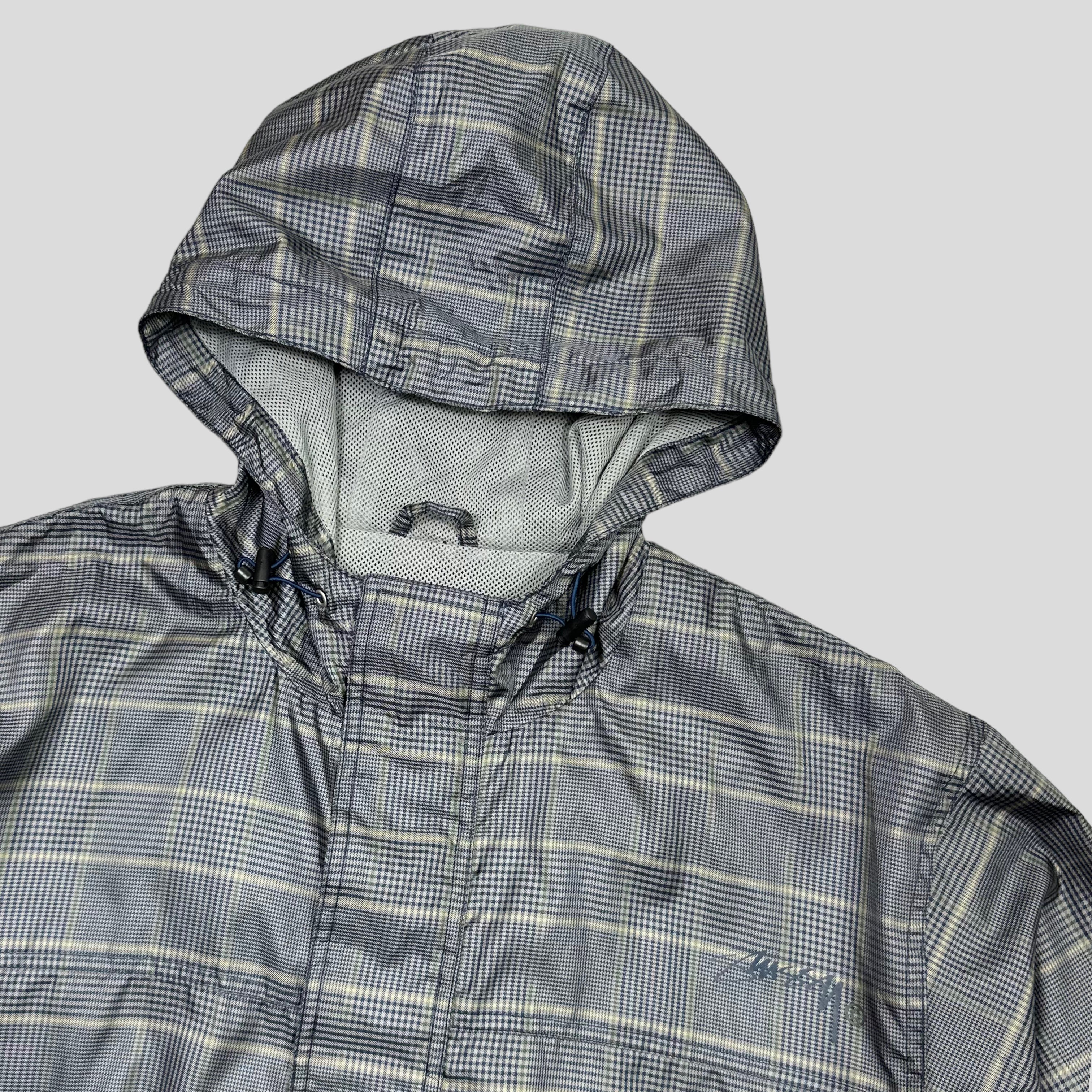 Stussy 00's Nylon Checkered Double Logo Jacket - L/XL – Warmwaves