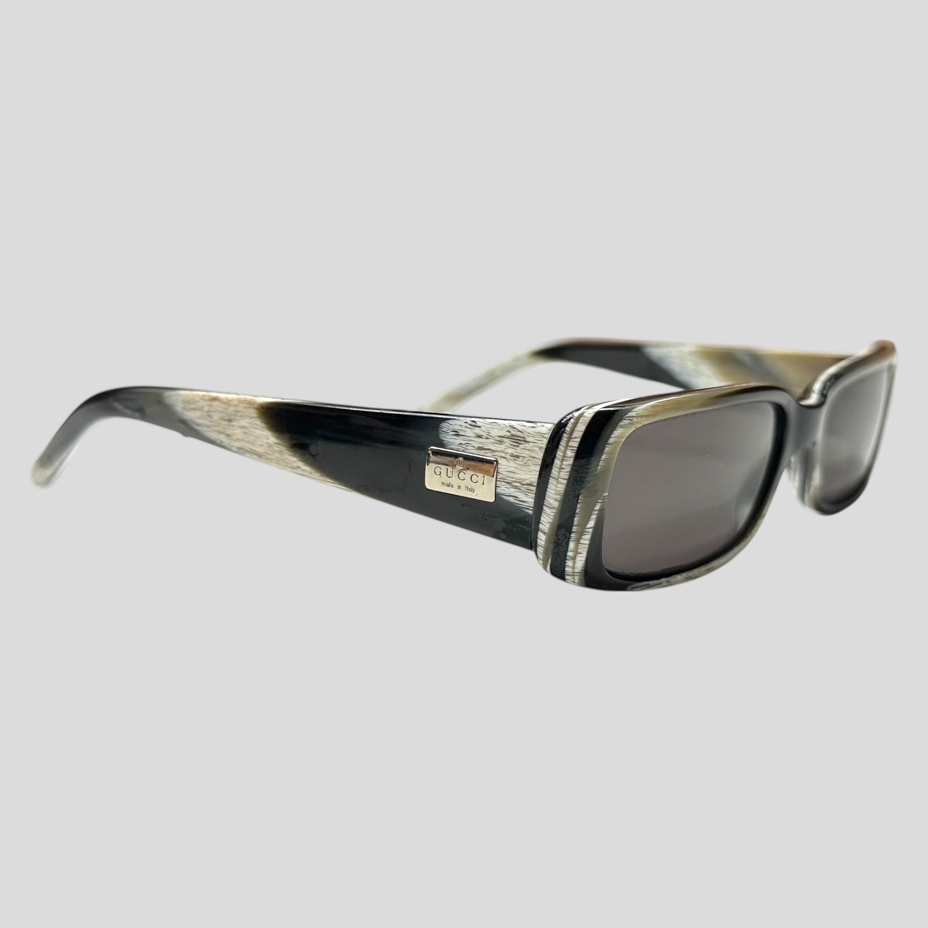 Gucci by Tom Ford 00's Zebra Print GG Logo Square Sunglasses
