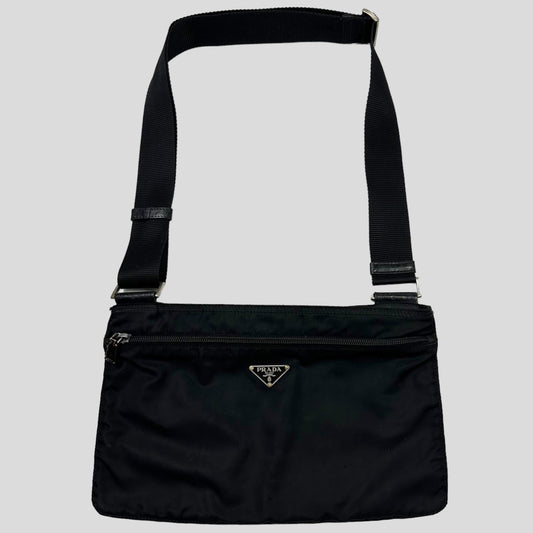 Prada Milano 00’s Nylon Rectangle Crossbody Bag