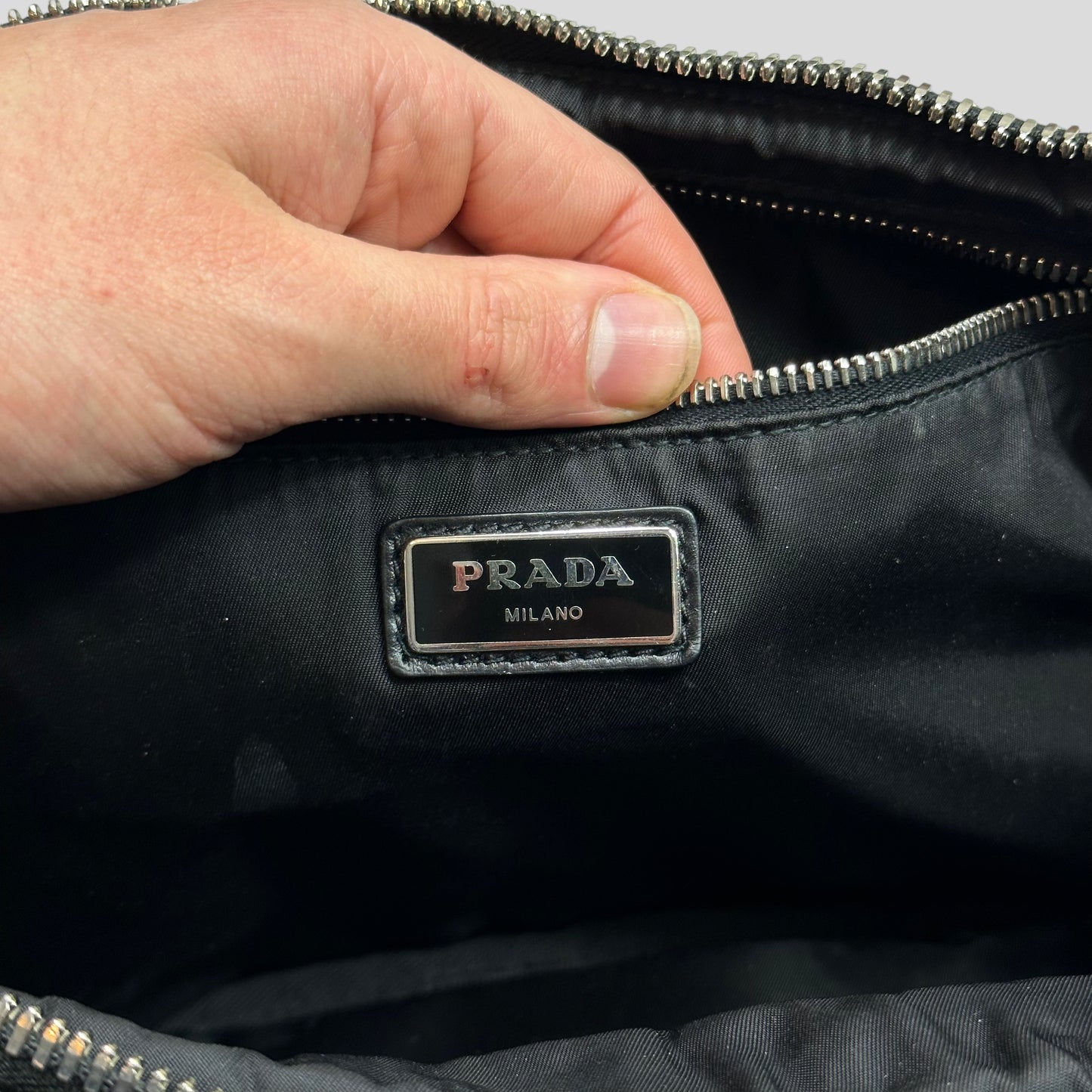 Prada 2018 Rubber Race Logo Crossbody Belt Pocket Bag