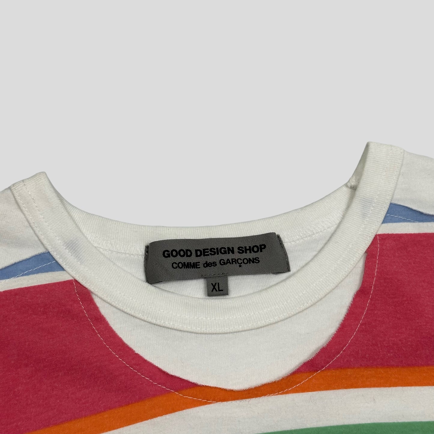 CDG 2015 Stripe Appliqué T-shirt - XL