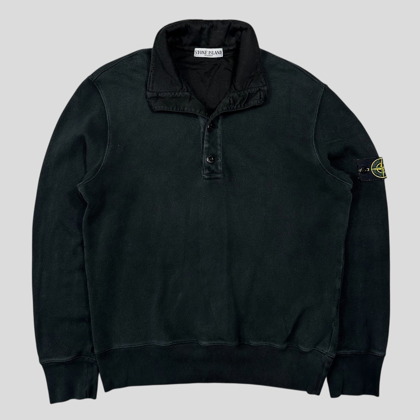 Stone Island AW09 Heavy Cotton 1/4 Button Pullover Jumper - L