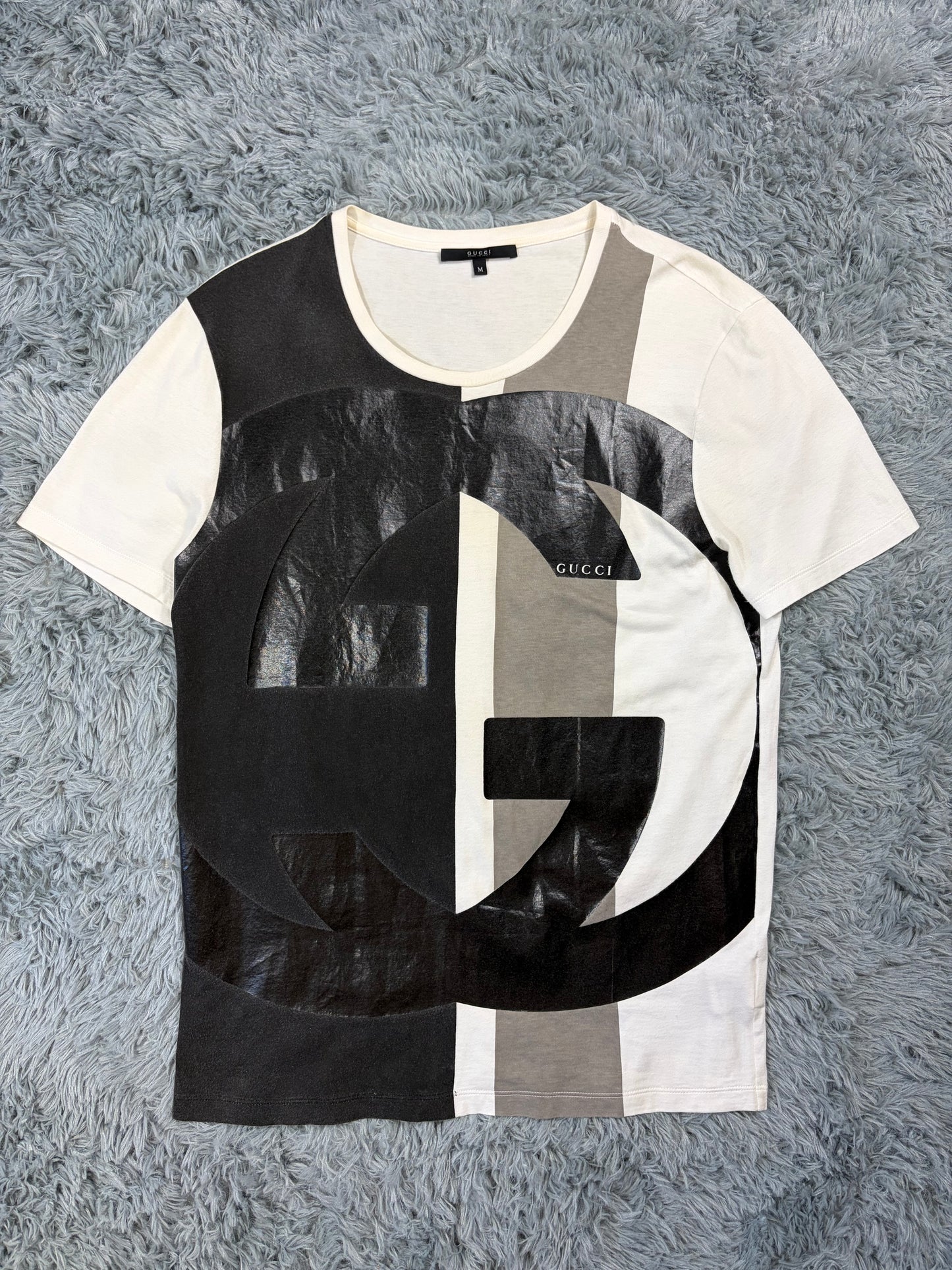 Gucci by Frida Giannini 2009 Giant GG Logo Colourblock T-Shirt - M