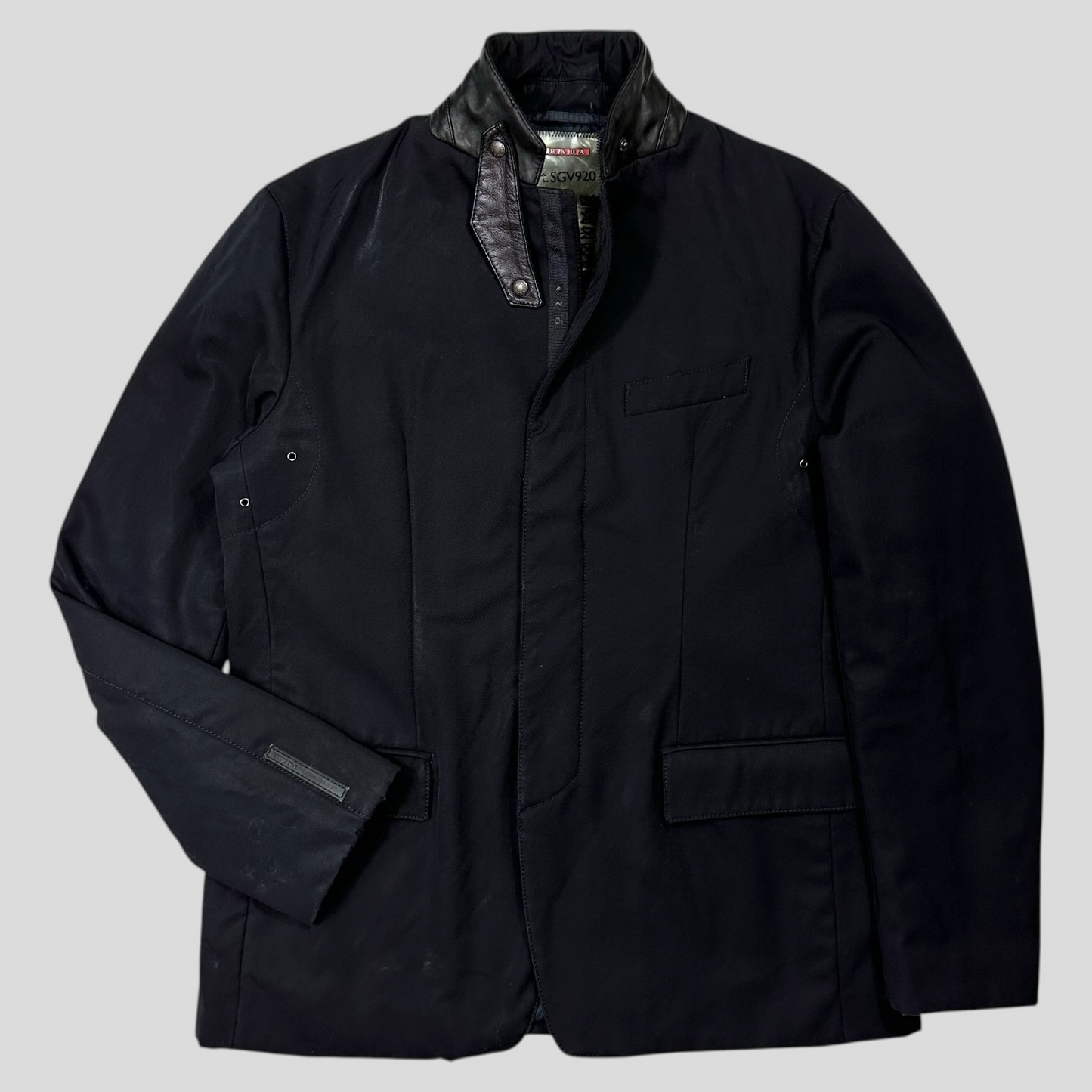 Prada Sport 2007 Wool + Leather Modular Padded Blazer Jacket - IT54 (L)