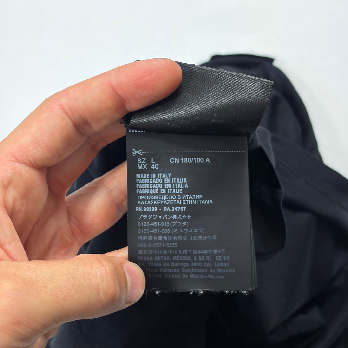 Prada Milano 2018 Black Tab Mini Logo T-shirt - M