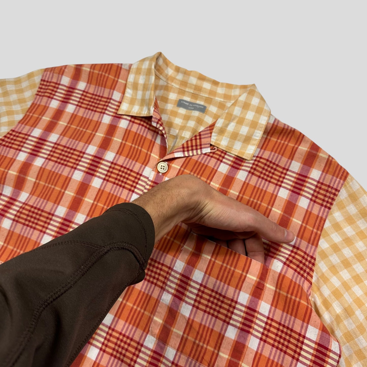 Comme Des Garçons Homme 2002 Double Plaid Boxy Shirt - M/L