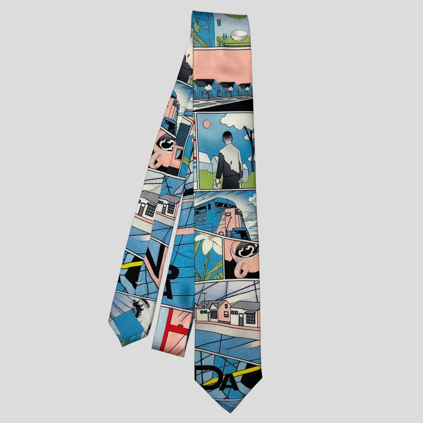 Prada Milano 2018 James Jean Comic Strip Silk Tie