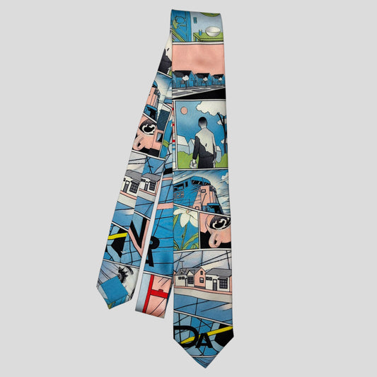 Prada Milano 2018 James Jean Comic Strip Silk Tie