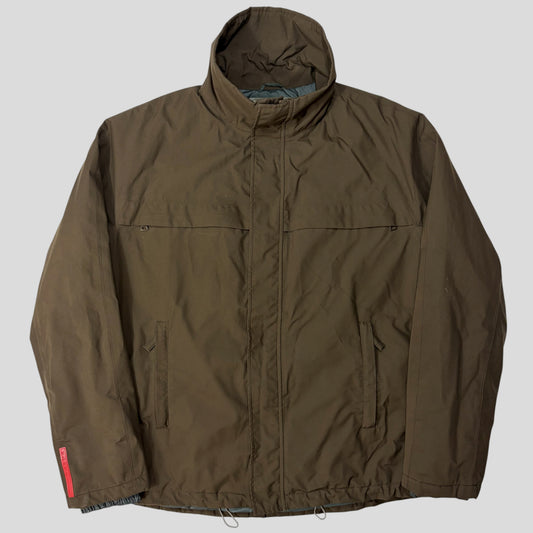 Prada Sport 00’s Khaki Chest Pocket Padded Goretex Jacket - L