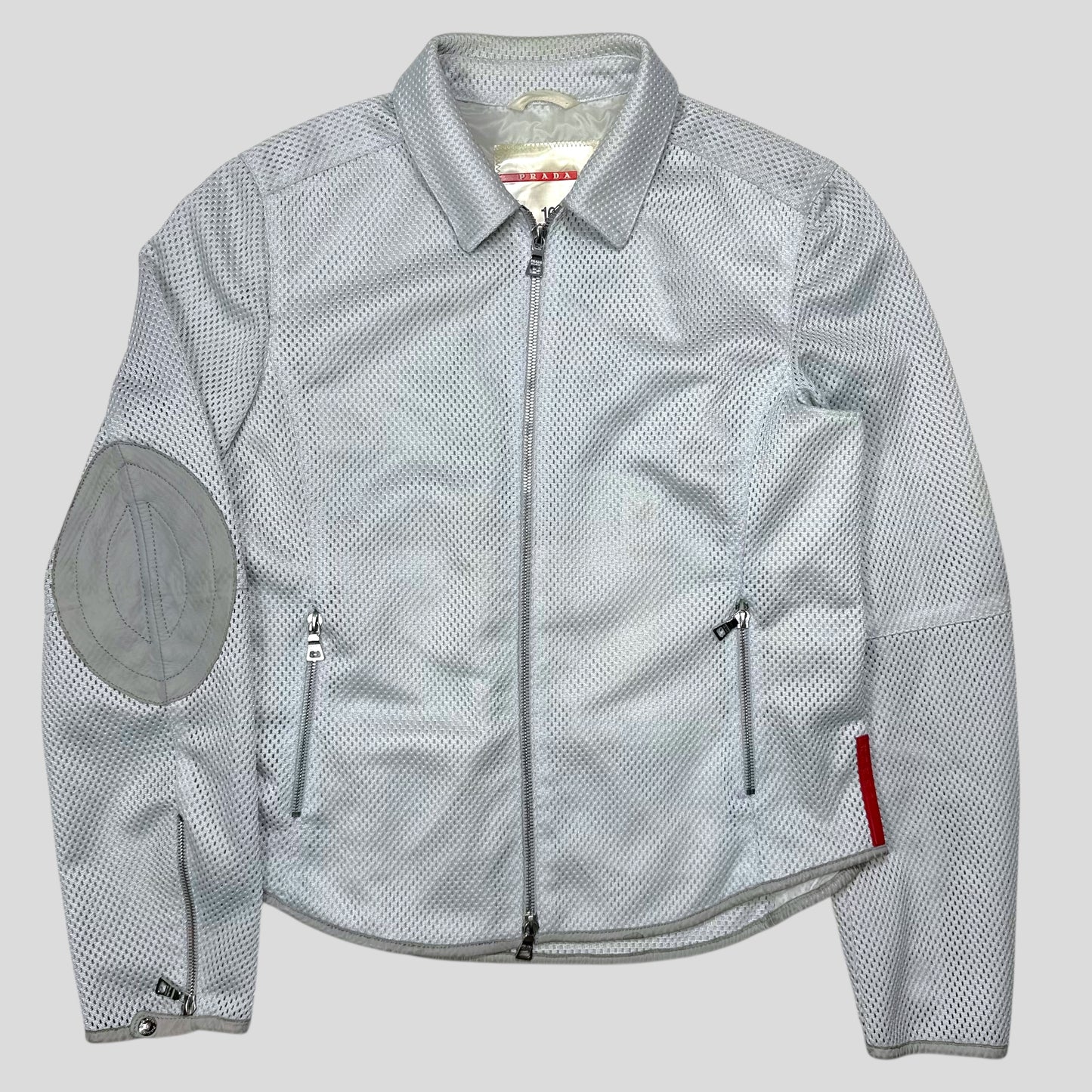 Prada Sport SS00 Technical Mesh + Leather Moto Jacket - IT44