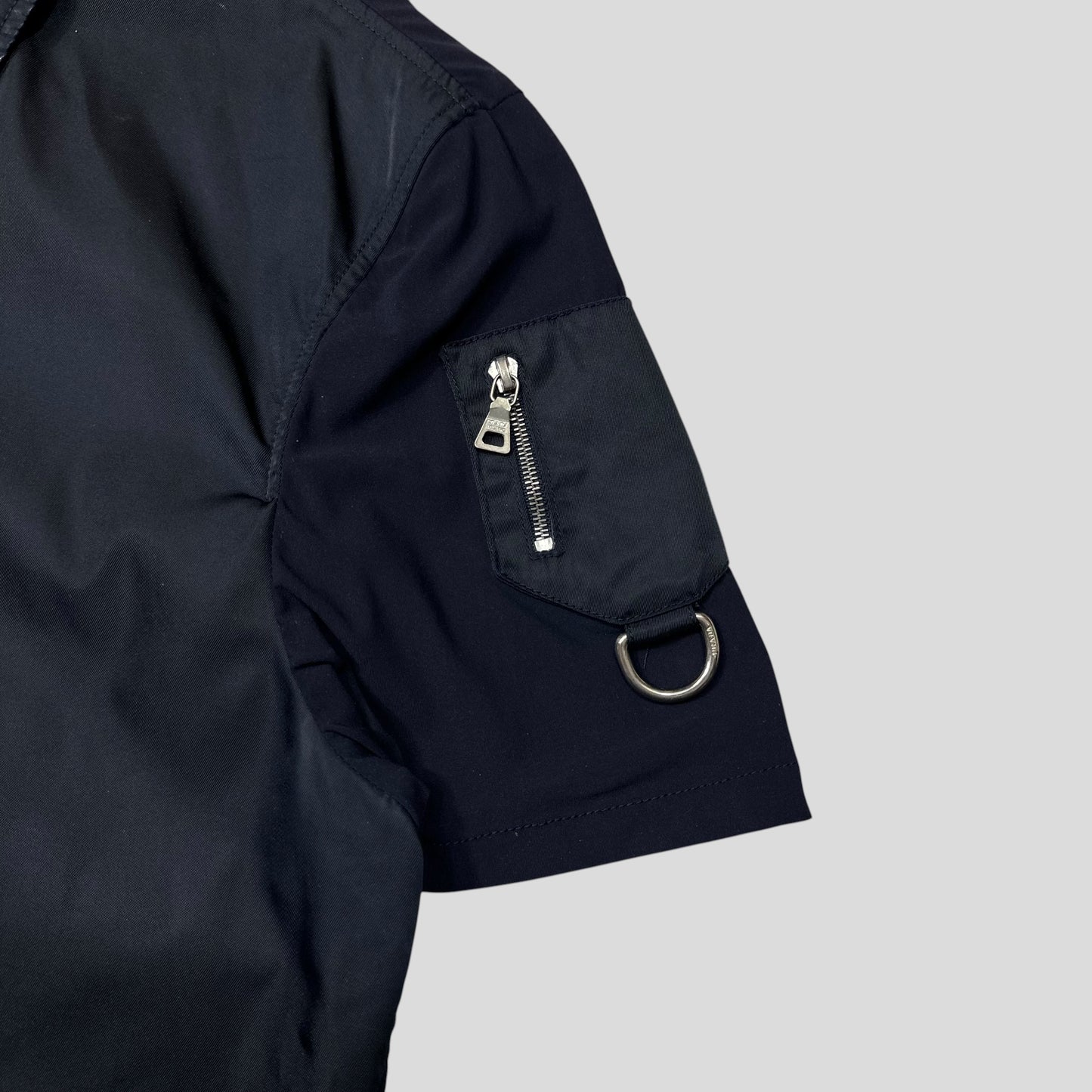 Prada SS00 Gabardine Nylon Hybrid Mini Pocket Shirt - L (M)