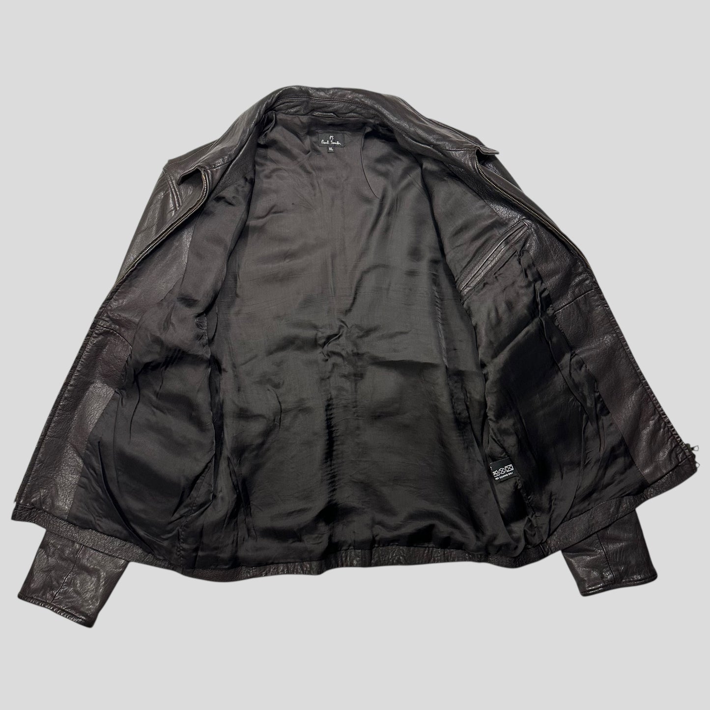 Paul Smith 00’s Multipocket Leather Nylon Lined Jacket - L/XL