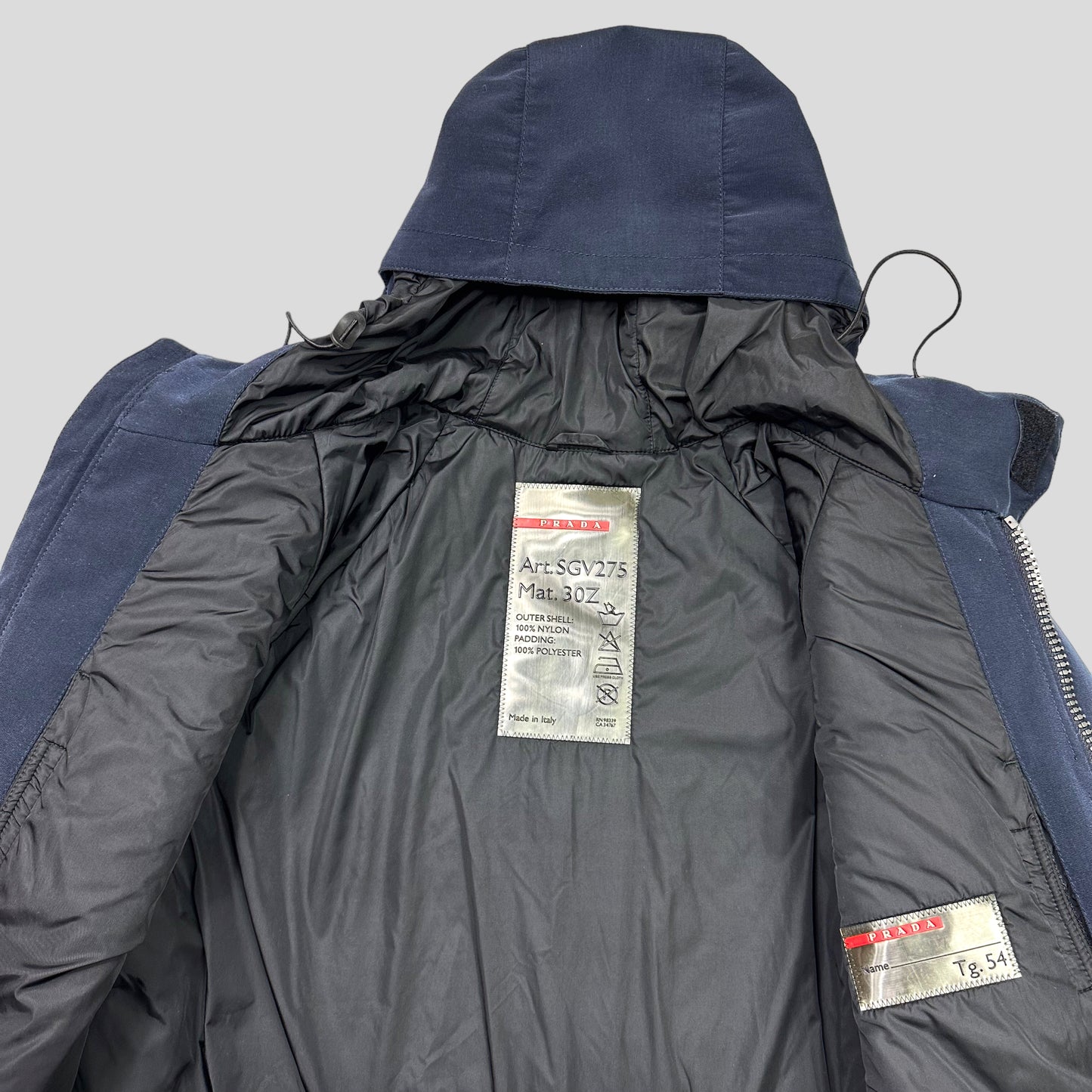 Prada Sport 2000 Ballistic Nylon Padded Goretex Jacket - XL/XXL