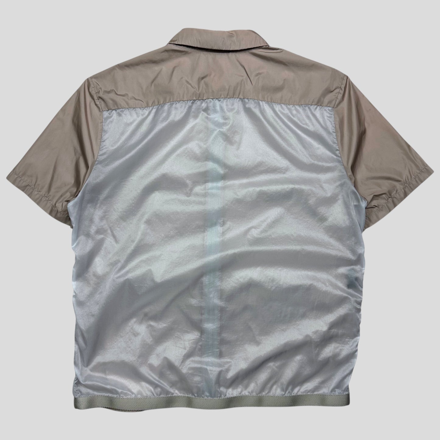 Prada Sport SS00 Transparent Panelled Gel Seam Nylon Shirt - M