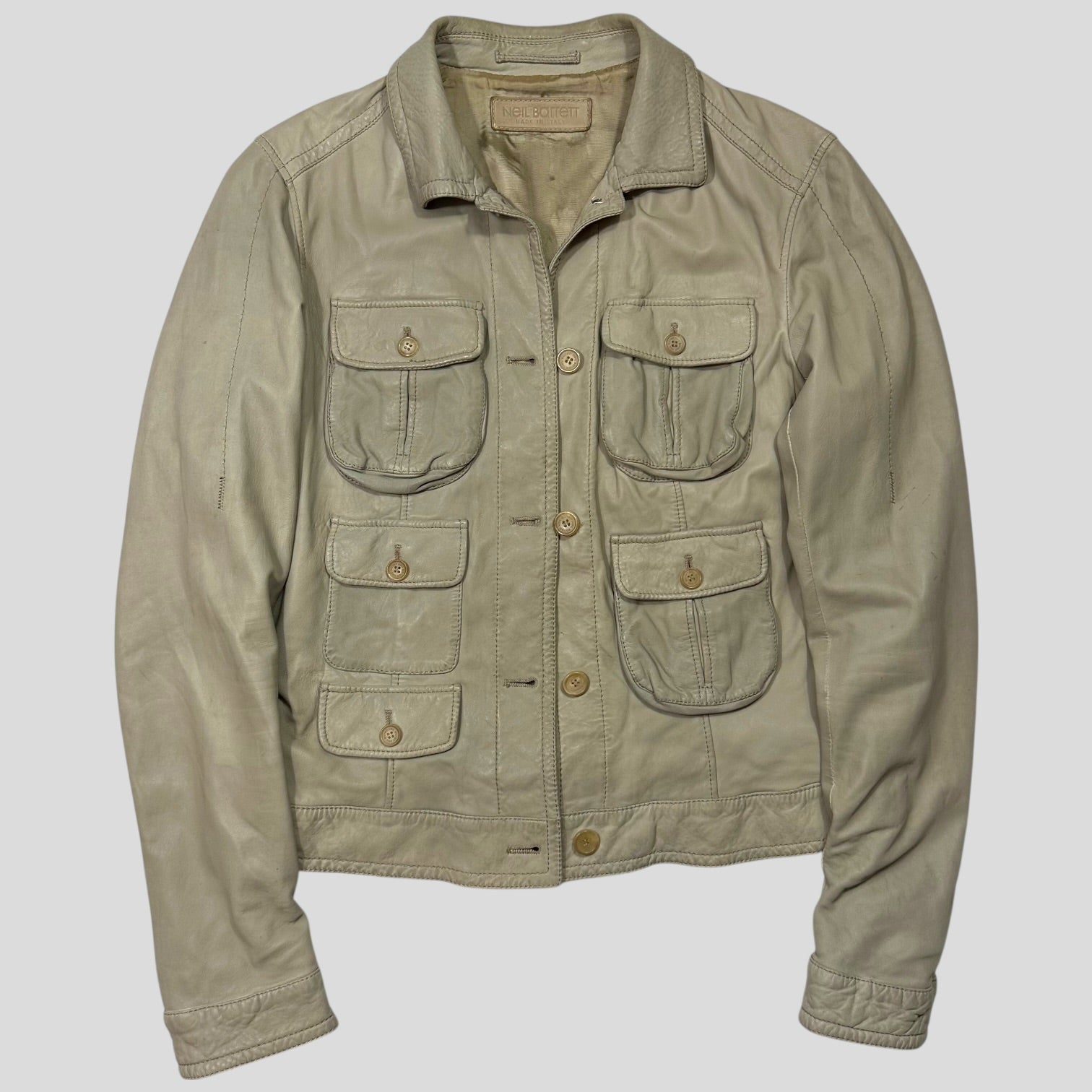 Neil Barrett 00's Brad Pitt Leather Multipocket Moto Jacket - XS/S